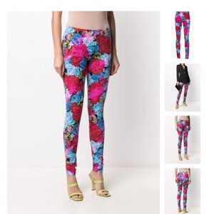 Versace rose print leggings Size 46 IT